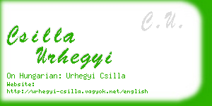 csilla urhegyi business card